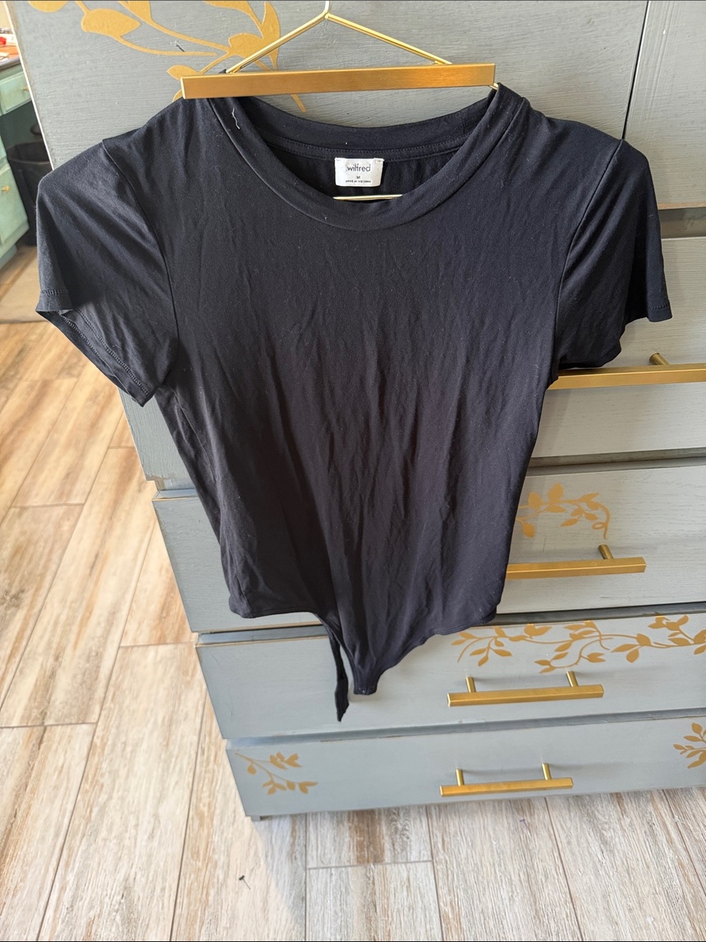 Wilfred Black Short-Sleeve Crewneck Bodysuit
